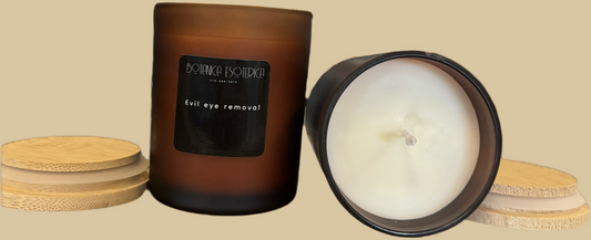 Evil eye removal soy candle